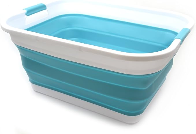SAMMART 41L Collapsible Plastic Laundry Basket-Foldable Pop Up Storage by SAMMART