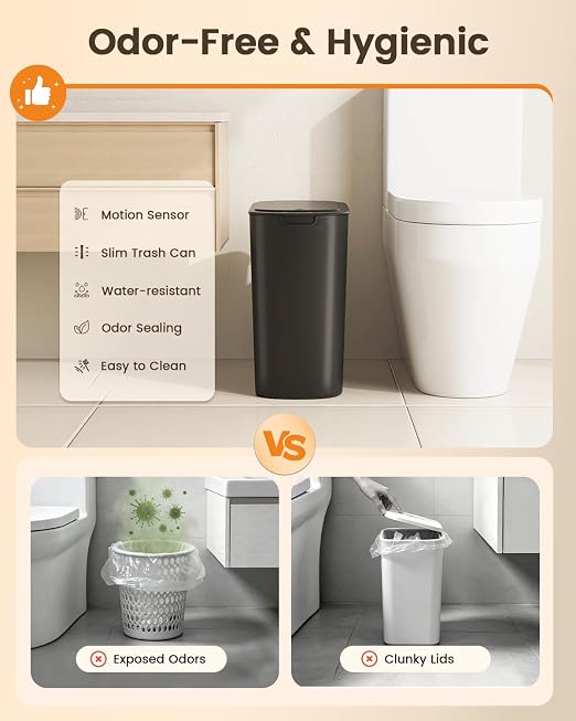 TIPGO 5 Gallon Automatic Bathroom Trash Can - Image 7