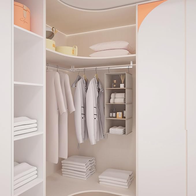 Hanging Closet Organizer 4-Tier, Oxford Wardrobe Storage, shoes & accessories; - Image 2