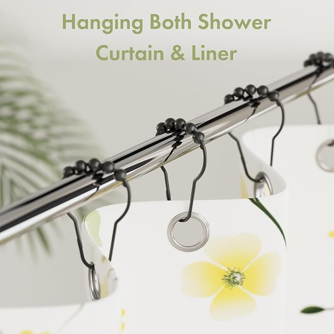 Black Shower Curtain Hooks, Decorative Shower Curtain Hooks, Shower Hooks - Image 2