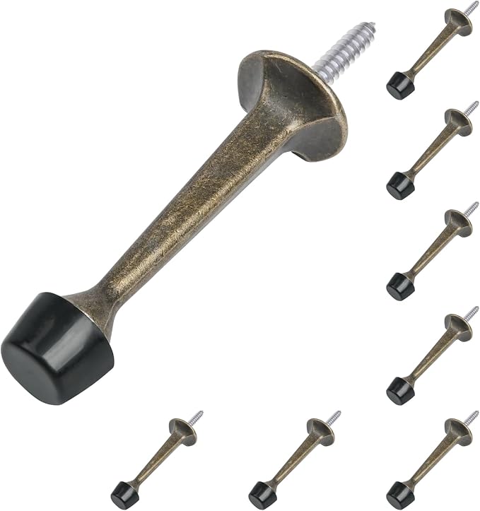 HOMOTEK 8 Pack Heavy Duty Solid Rigid Door Stop by HOMOTEK