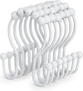 Shower Curtain Hooks, Stainless Steel Shower Curtain Hangers, Double Hook by Goowin