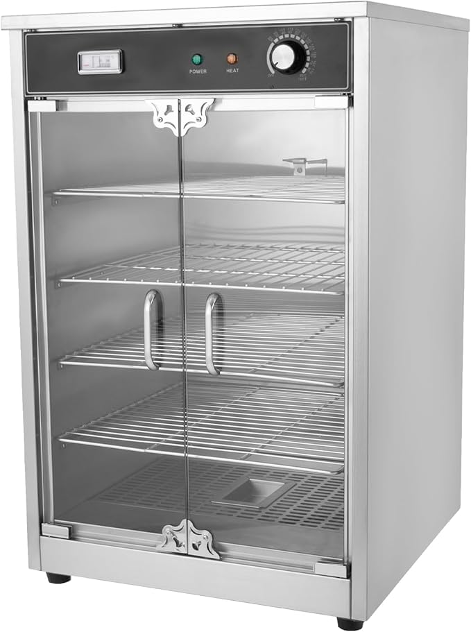 5-Tier Food Warmer, 600W Commercial Food Warmer Display Electric Heating Pizza Pastry Warmer Display Case 85-185℉ for Buffet Restaurant Countertop Catering Hot Box Warming Holding Cabinet