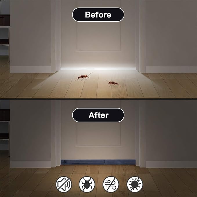 GDHOMM Under Door Draft Stopper Door Sweep Noise Blocker Weather Stripping Size - Image 5