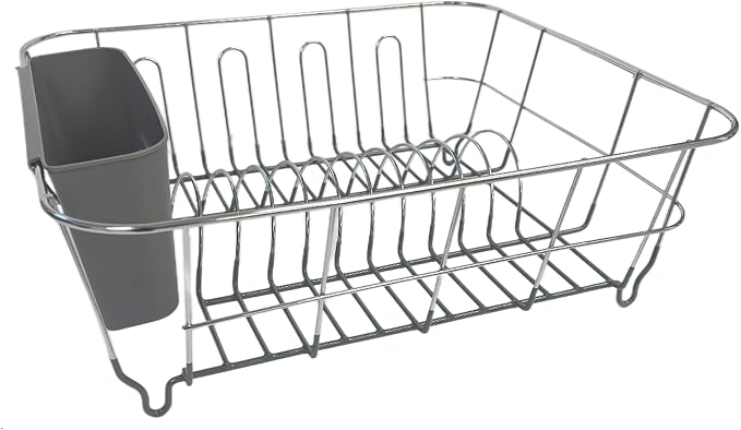 Sweet Home Collection 2 Piece Dish Drying Rack Set Drainer by SweetHomeCollection