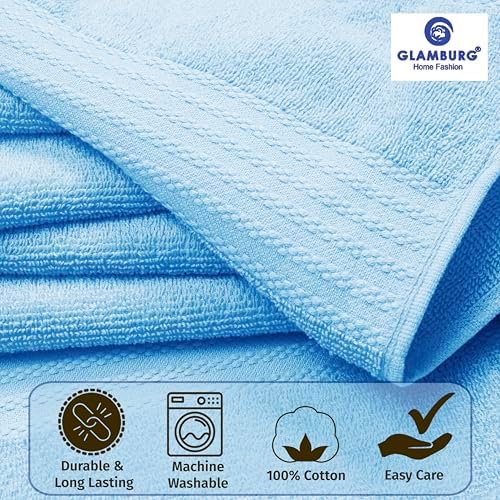 GLAMBURG Ultra Soft 8-Piece Towel Set - Image 2