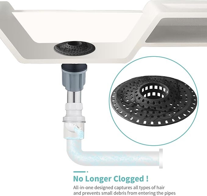 Aluvor Bathtub Drain Hair Catcher, Silicone Tub Hair Catcher Drain Protector | - Image 6