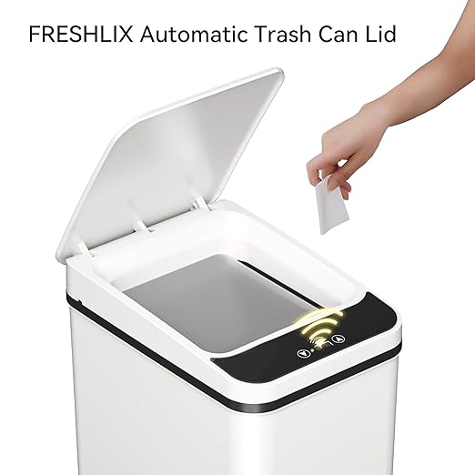 Replacement Trash Can Lid Compatible with 2.2 x 2.6-Gallon Sensor Trash Can Battery Powered White