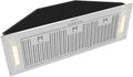 Range Hood Insert/Built-in 36 inch,Ultra Quiet Powerful Vent Hood with LED Lights, 3 Speeds 600 CFM, Stainless Steel - Akicon