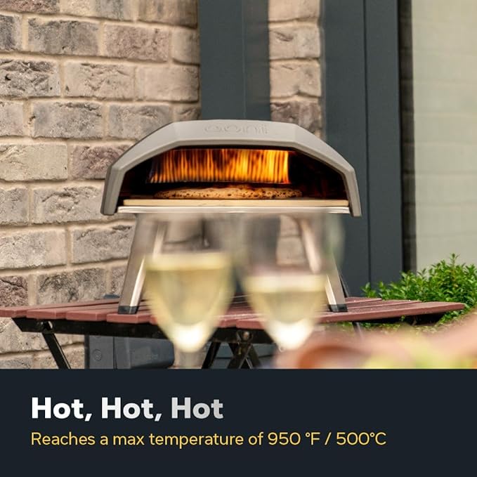 Ooni Koda 12 Gas Pizza Oven & Peel Bundle – 28mbar Propane Outdoor Portable Oven For Stonebaked 12 Inch Pizzas in 60 Seconds, Includes 12" Pizza Peel and Gas Hose & Regulator