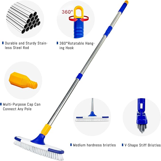 Grout & Scrub Brush Combo, Floor Scrubber - Image 8