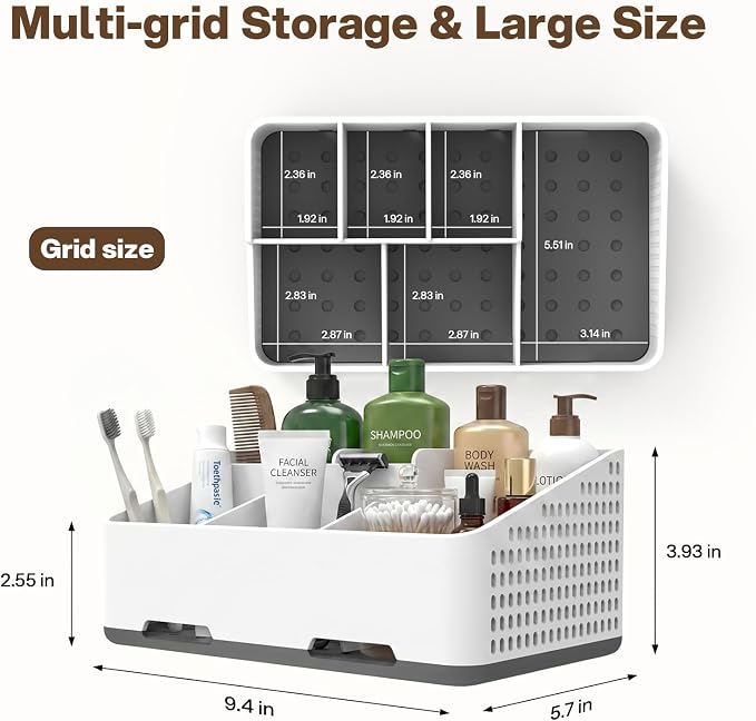 Cleangor Countertop Bathroom Organizer, Toothbrush Holder - Image 4