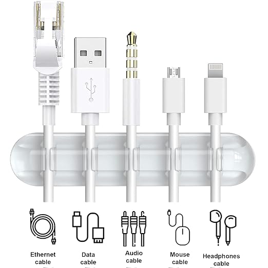 Cord Organizer, Cable Organizers USB Cable Holder Wire Organizer Cord Clips - Image 3