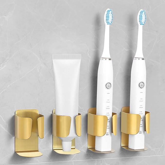 Electric Toothbrush Holder Wall Mount, 304 Stainless Steel Self-Adhesive - Image 6