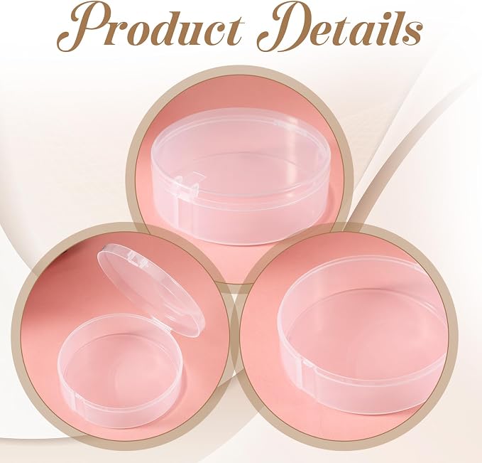 4pcs Cotton Round Holder Travel Case Travel Cotton Rounds Container Portable - Image 3