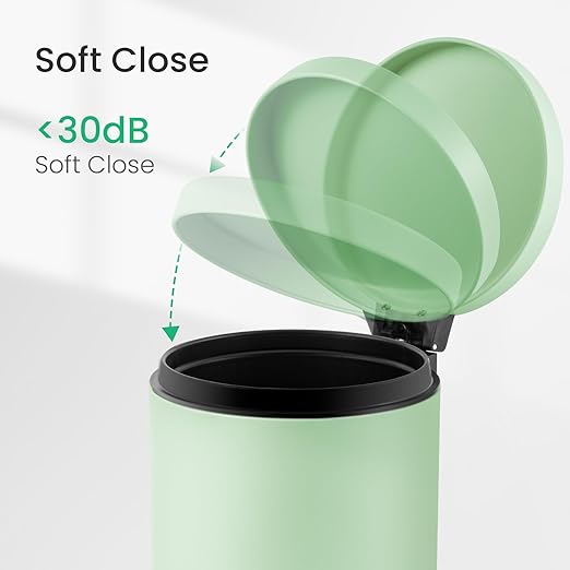 Cesun Small Round Bathroom Trash Can - Image 4