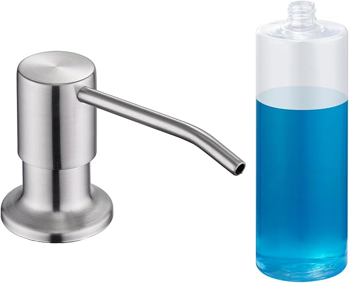 Soap Dispenser for Kitchen Sink, Built in Soap Dispenser Brushed Nickel | by Wardock