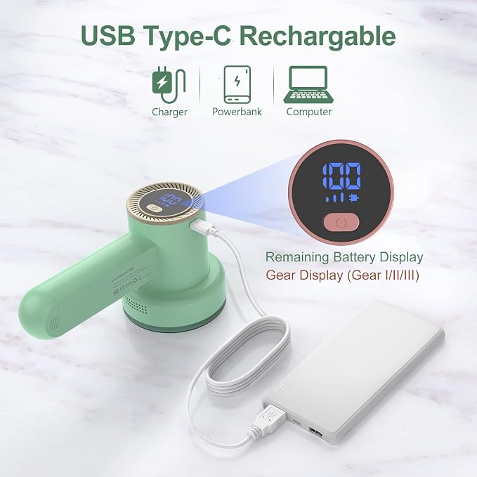 HOMEASY Fabric Shaver, Rechargeable Lint Remover - Image 2