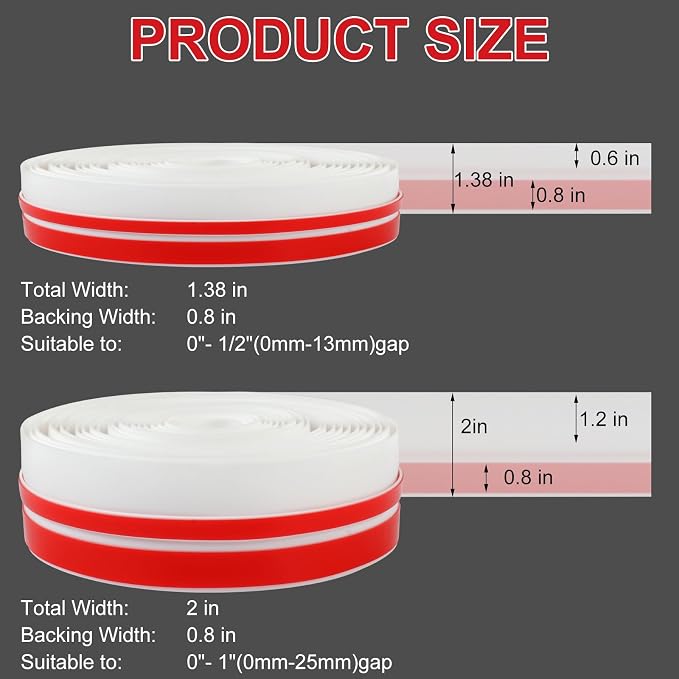 Benory T-Shaped Silicone Door Weather Stripping, energy loss, and outside noise - Image 4