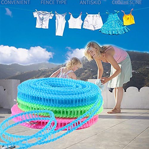 2 Pack Nylon Clothesline Windproof Clothes Drying Rope Travel Clothes Line - Image 7