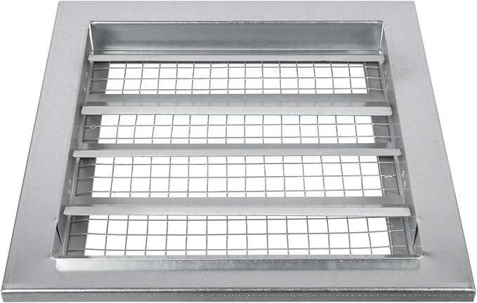 Repa Market 10" x 10" Inch Heavy Duty Exhaust Vent with Wire Mesh Screen - Air Intake Wall Louvered Vent Grille - Steel Outdoor HVAC Vent Register - HVAC Crawl Space Durable Air Gable Vent