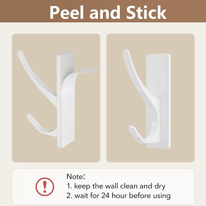pickpiff White Self-Adhesive Hook, 13LB Hanger - Image 6