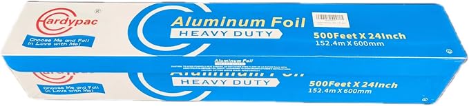 24 Inch Extra Wide Heavy Duty Aluminum Foil Roll, 23 Micron Thick, 24 Inch by Hardypac
