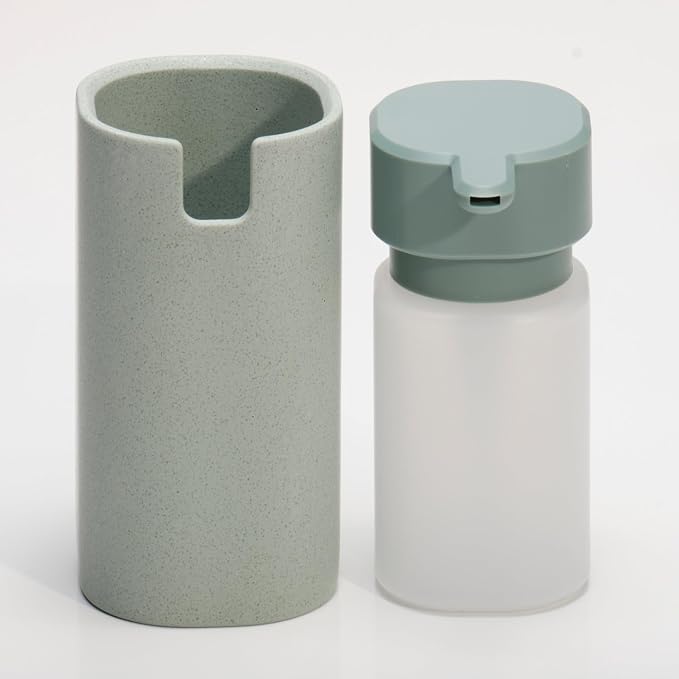 LINE+ARC Modern Easy-to-Press Soap & Lotion Dispenser, Slate | Ergonomic - Image 5