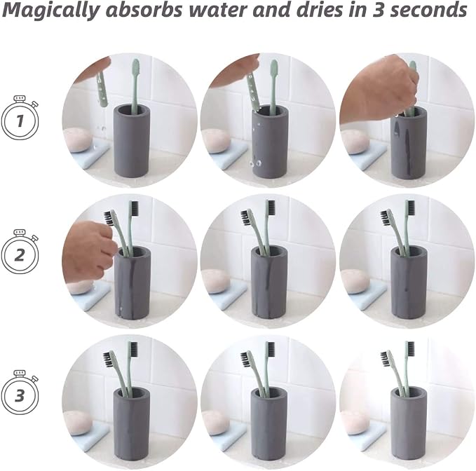 Fast-Drying Diatomite Toothbrush Holder - Image 4