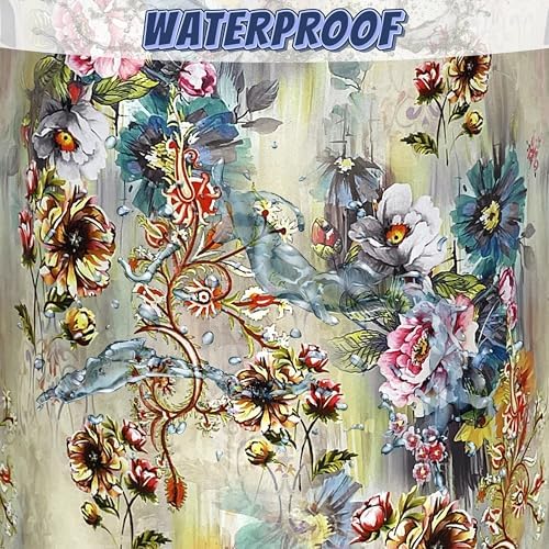 Beautiful Floral Laundry Basket Oxford Cloth Hamper 18.9"x16.5" - Image 4