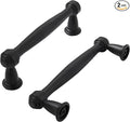 khtumeware 2 Pack 3 Inch(76mm) Black Cabinet Pulls Black Kitchen Matte Black Cabinet Handles Kitchen Cabinet Hardware for Cupboard Drawer Handles Dresser Pulls