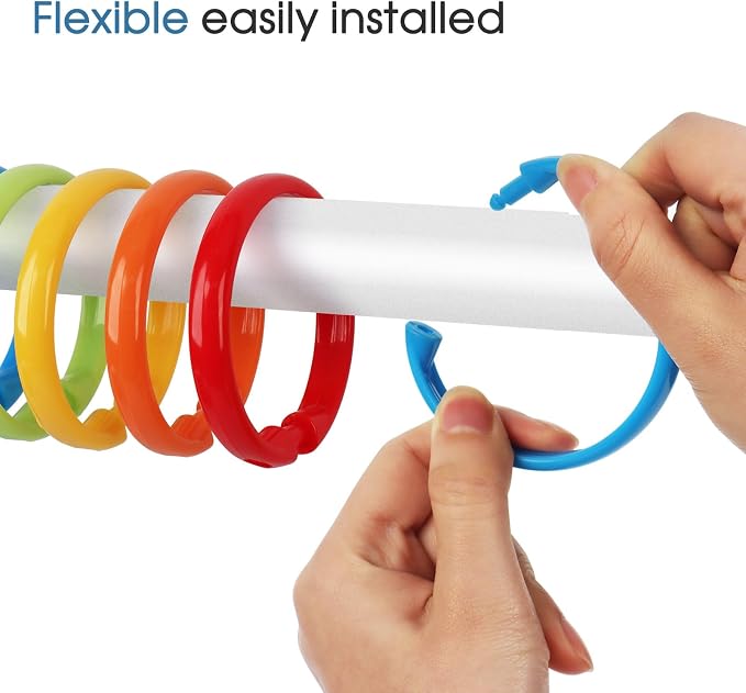 Colorful Shower Curtain Hooks - Image 3