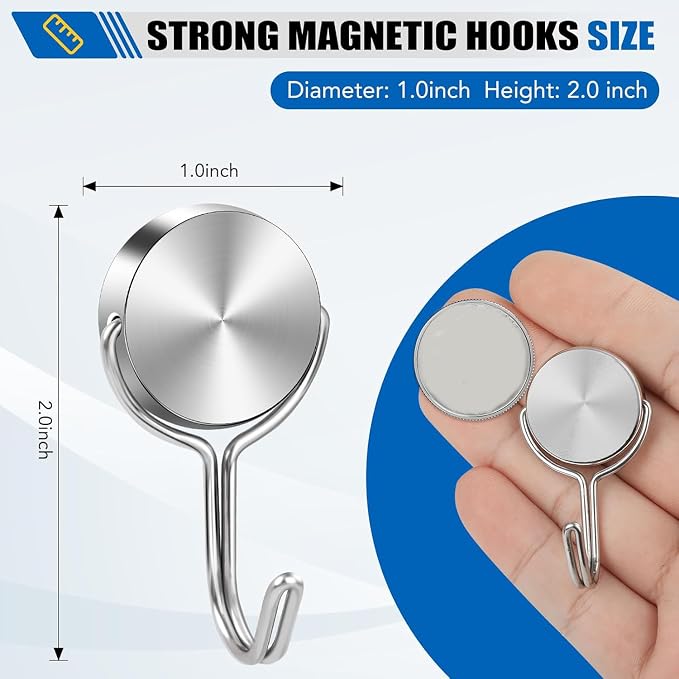 LOVIMAG Magnetic Hooks, 60Lbs 6 Pack - Image 3