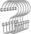 Bathway Shower Curtain Hooks Silver Shower Curtain Rings, Metal Shower Hooks by Bathway