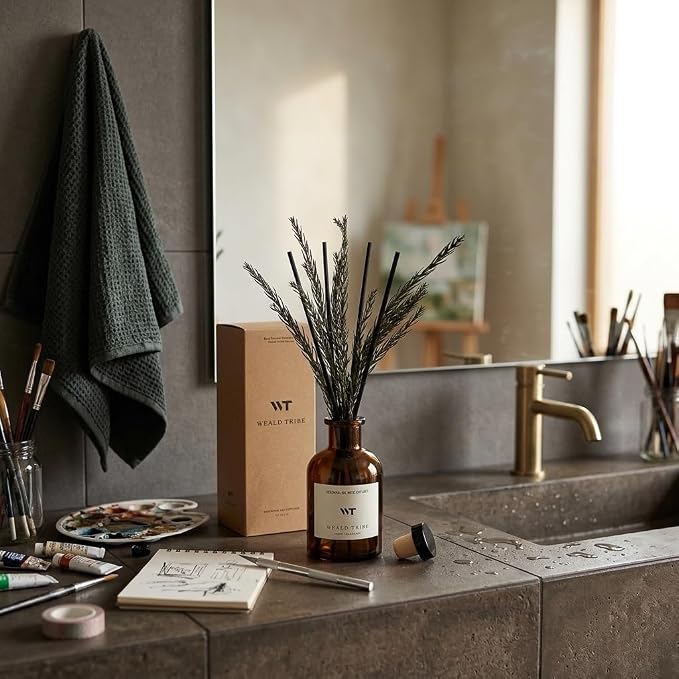 Reed Diffuser Set for Bathroom Air Fresheners, Oil Diffuser Sticks - Image 2