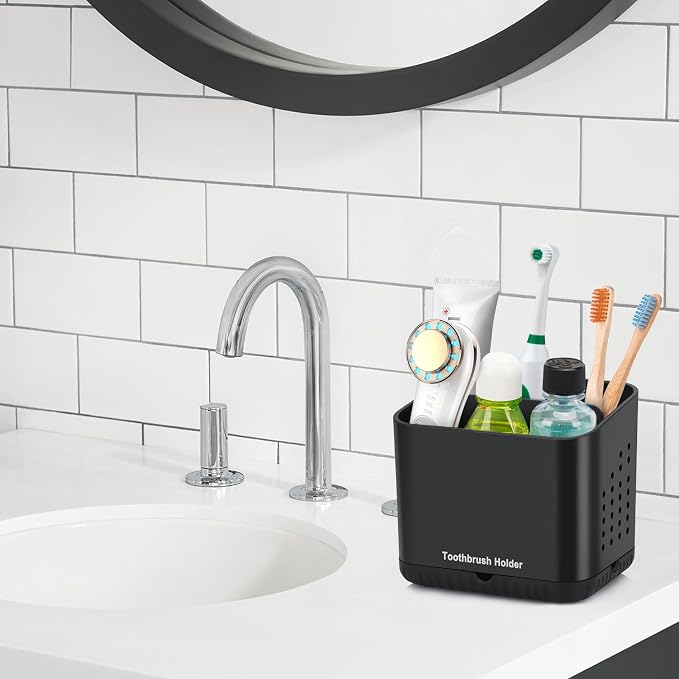 Toothbrush Holders for Bathrooms, Toothbrush and Toothpaste Holder | Easy To - Image 2