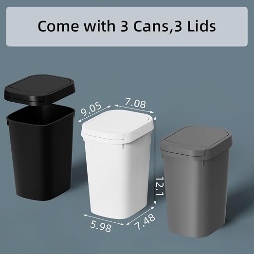 KSSKSS 3 Pack Bathroom Small Trash Can - Image 6