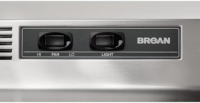 Broan-NuTone 412404 Non-Ducted Under-Cabinet Ductless Range Hood Insert, 24-Inch, Stainless Steel