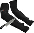 Arm Protectors For Thin Skin And Bruising, Cut Resistant Sleeves For Men Women, A5 Level Farmer Sleeves For Gardening, Welding, Kitchen (Black, 17.7 In)