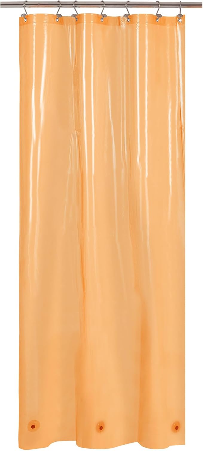 Barossa Design Clear Orange Stall Shower Curtain Liner - Image 8