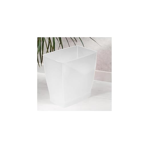 iDesign Small Plastic Bathroom Trash Can, - Image 7