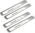 Universal Adjustable Grill Gurner Covers, Flavorizer Bar, Heat Tent, Heat Plate Shields, Flame Tamer for Gas Grill Replacement Parts, Extends 11.75" up to 21" L（4 Pcs