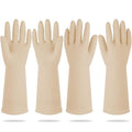 Mamison Rubber Dishwashing Gloves, Non-Slip Kitchen, Ivory Small, 2 Pairs | by QualityKitchenandHome