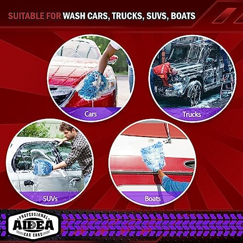 AIDEA Car Wash Mitt Microfiber, Car Wash Brush, 7.12''X10.14'' - Image 7