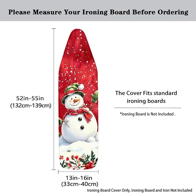 Christmas Ironing Board Cover Kawaii Snowman Ironing Board Covers - Image 5