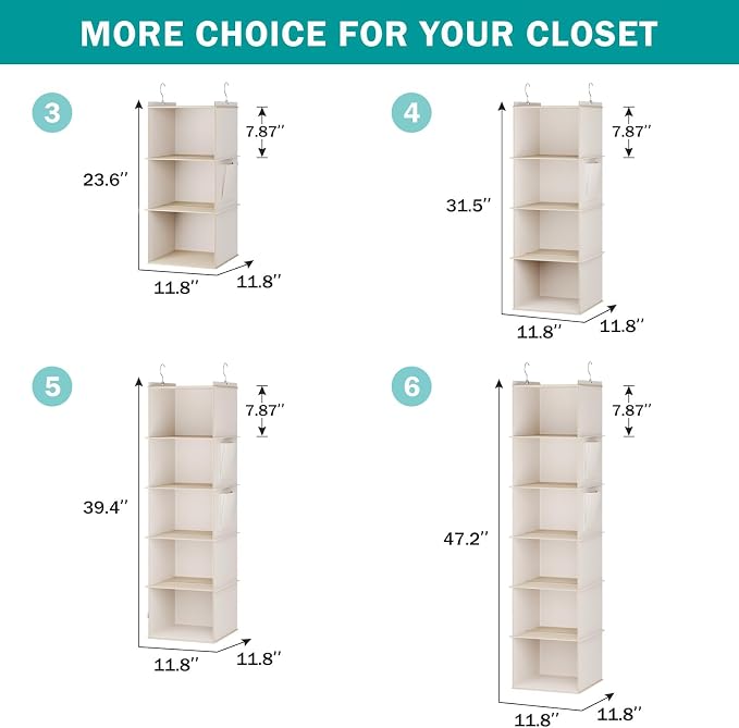 YOUDENOVA Hanging Closet Organizer and Storage - Image 5