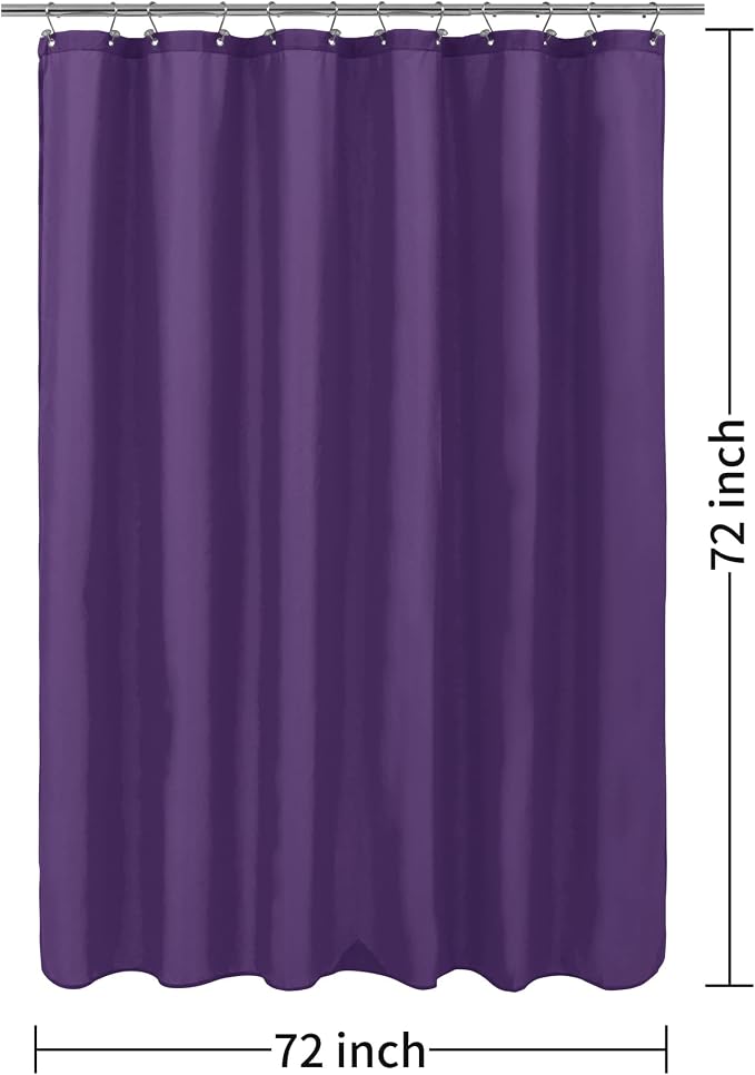 ALYVIA SPRING Waterproof Fabric Shower Curtain or Liner Royal Purple - Image 7