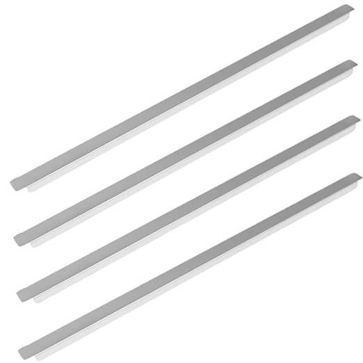 (Set of 4) 20 inch Stainless Steel Steam Table Adapter Bars – Hotel Pan Divider for Full & Fractional Size Pans, Commercial Food Service Use (4, 21 inches Long)