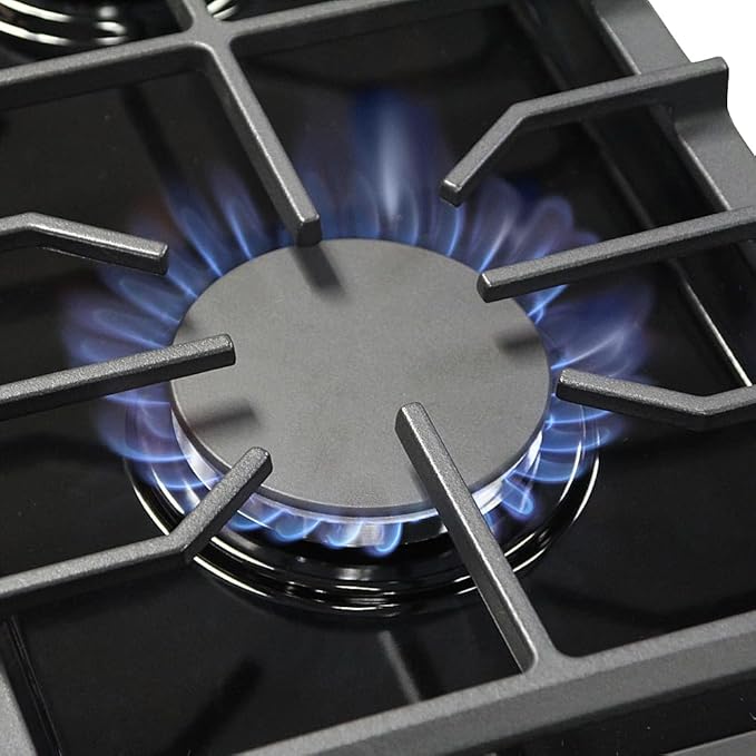 KOSTCH 30 inch Professional Freestanding Pro-Style Natural Gas Range or Liquid Propane Gas Range with 5 Burners, 4.55 cu.ft. Oven Capacity, in Stainless Steel - KOS-30RG03M (Red)