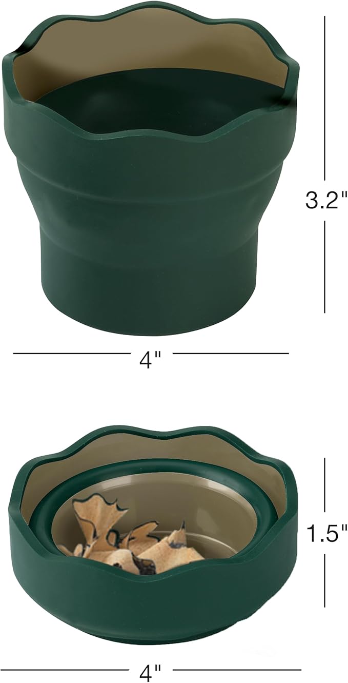 Faber-Castell Clic & Go Artist Water Cup, Dark Green - Image 7
